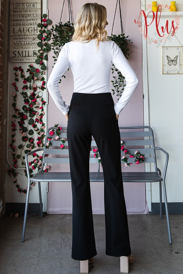 BLACK BOOTCUT DRESS PANT