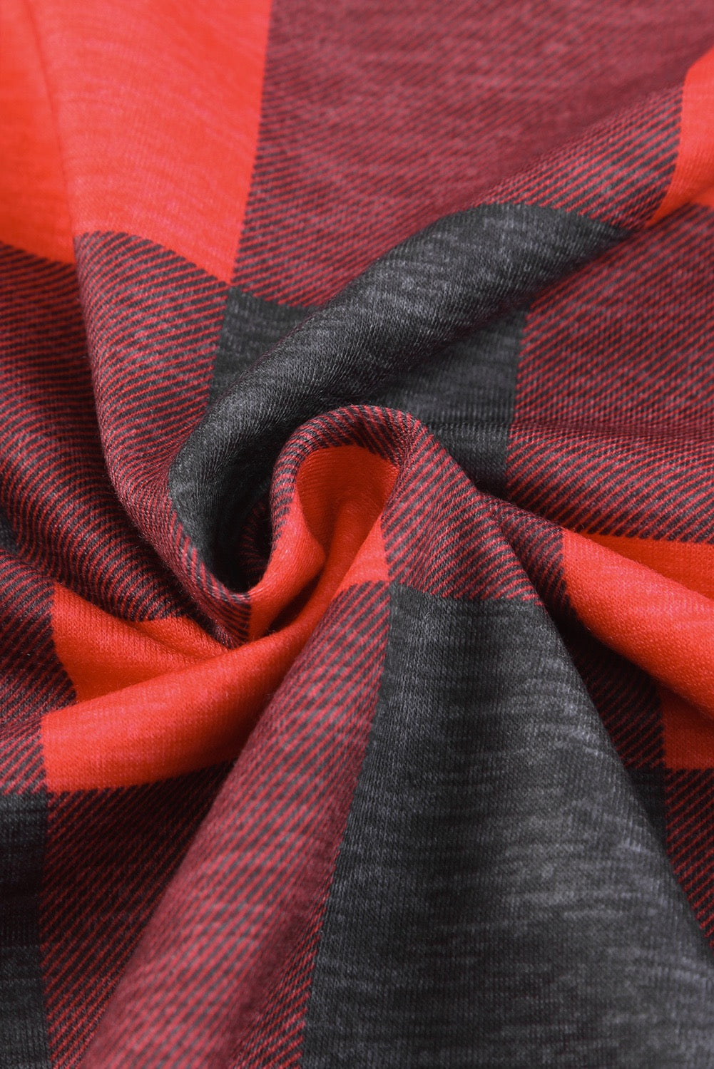 RED PATCHWORK DRAWSTRING HOODIE