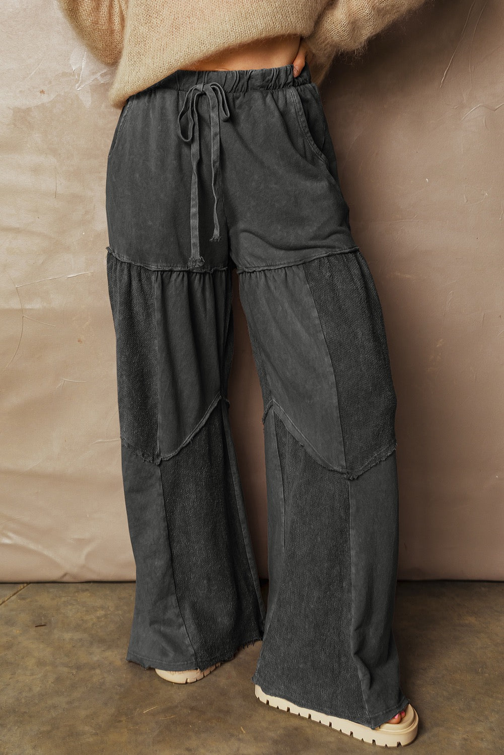 PREORDER BLACK MINERAL WASH PANTS
