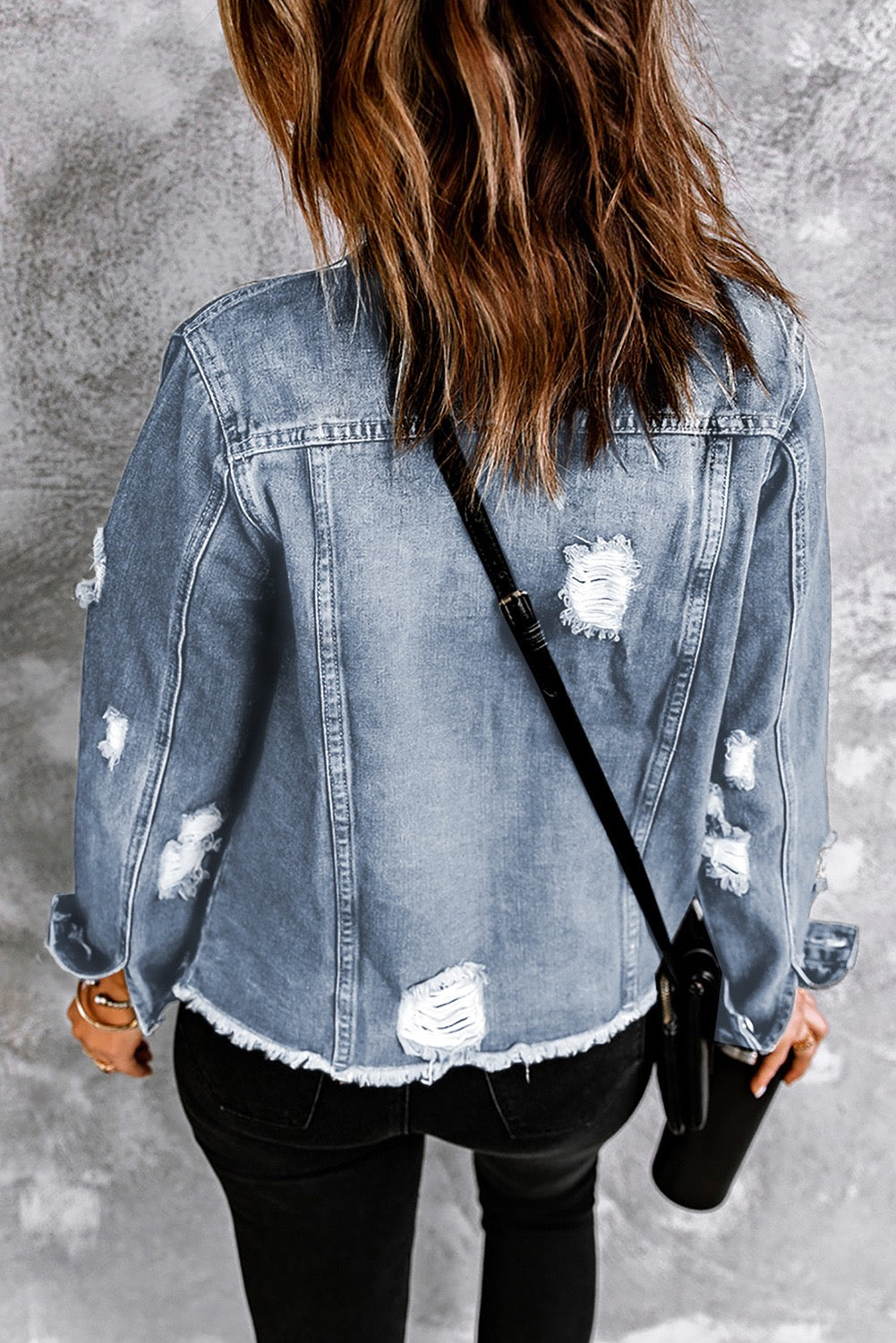 RAW HEM DENIM JACKET
