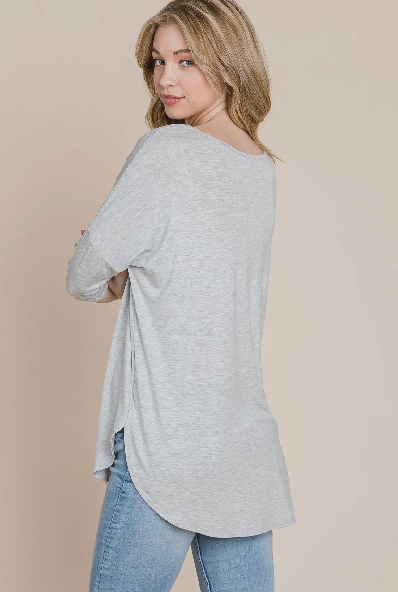 GRAY CASUAL T