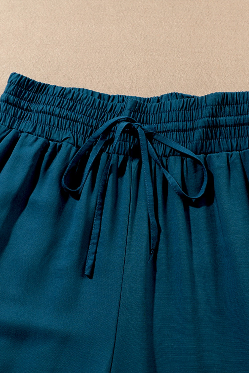 TEAL BLUE WIDE LEG PANTS