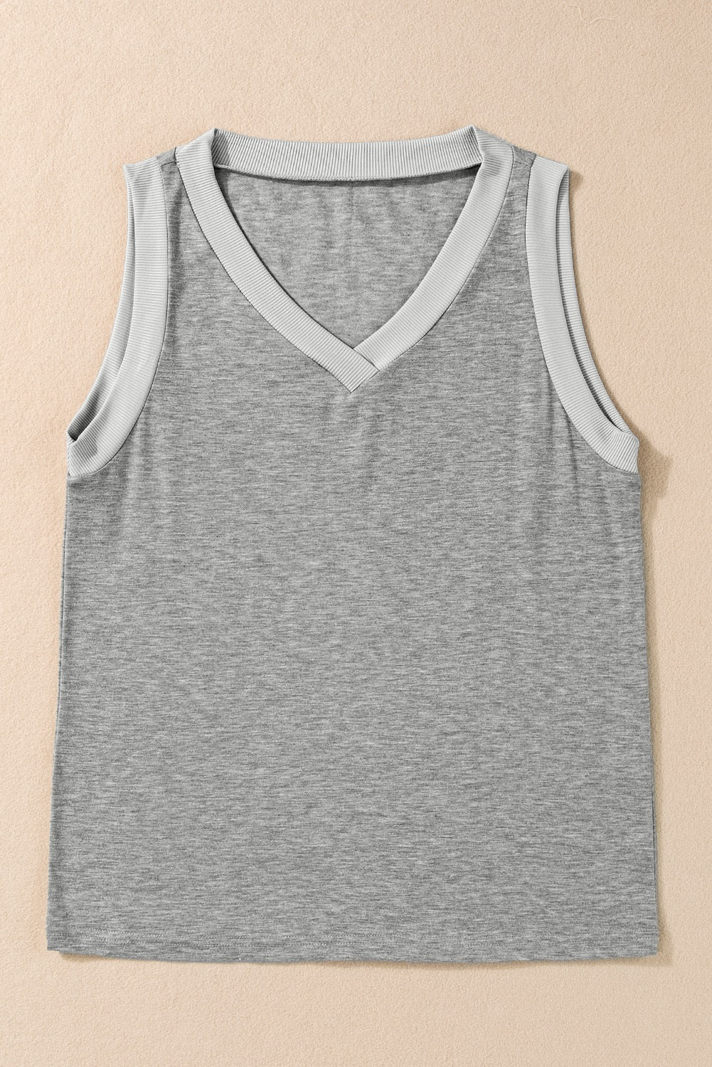 GRAY VNECK TANK