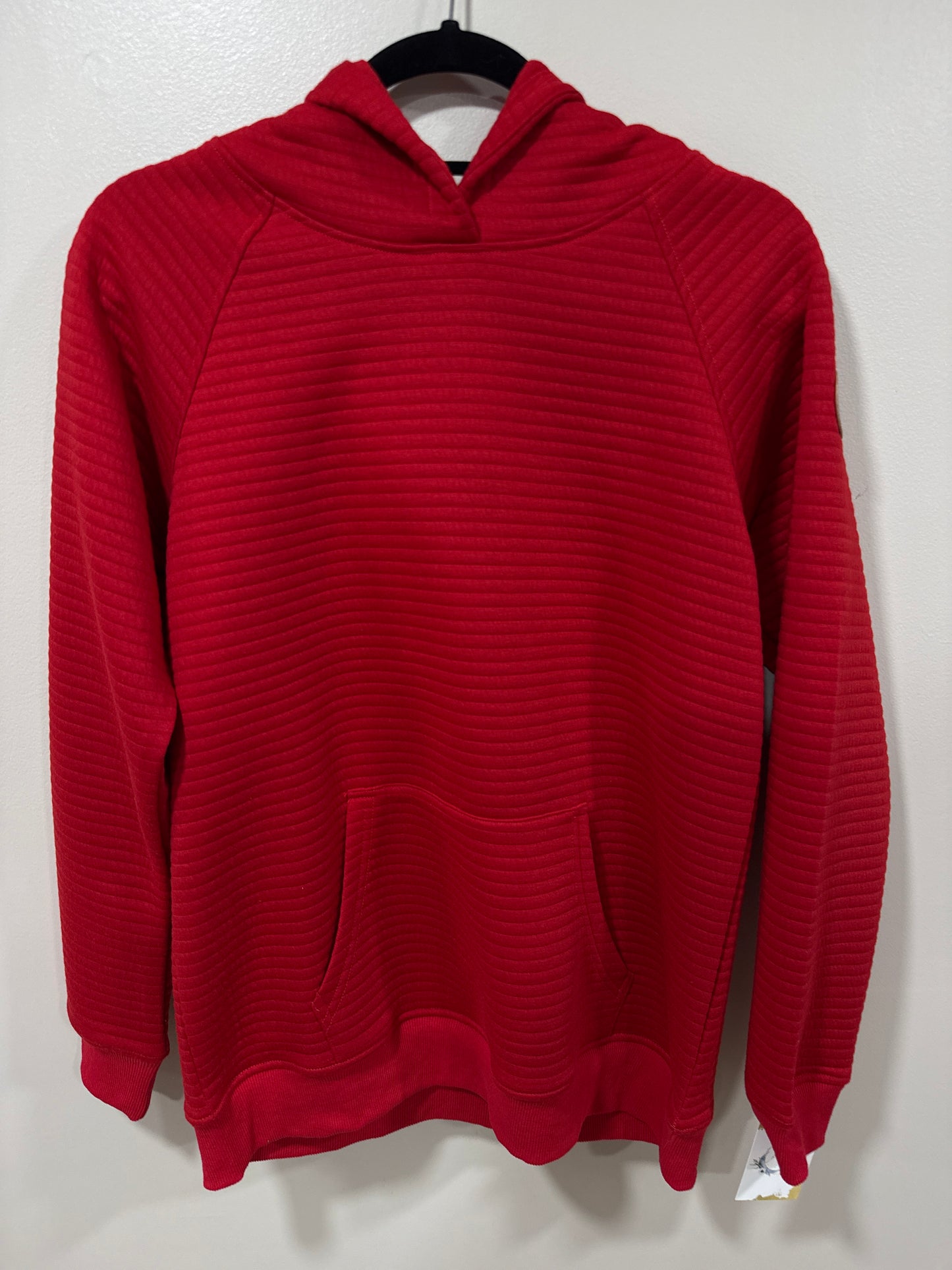 MICHELLE MAE RED RIBBED HOODIE