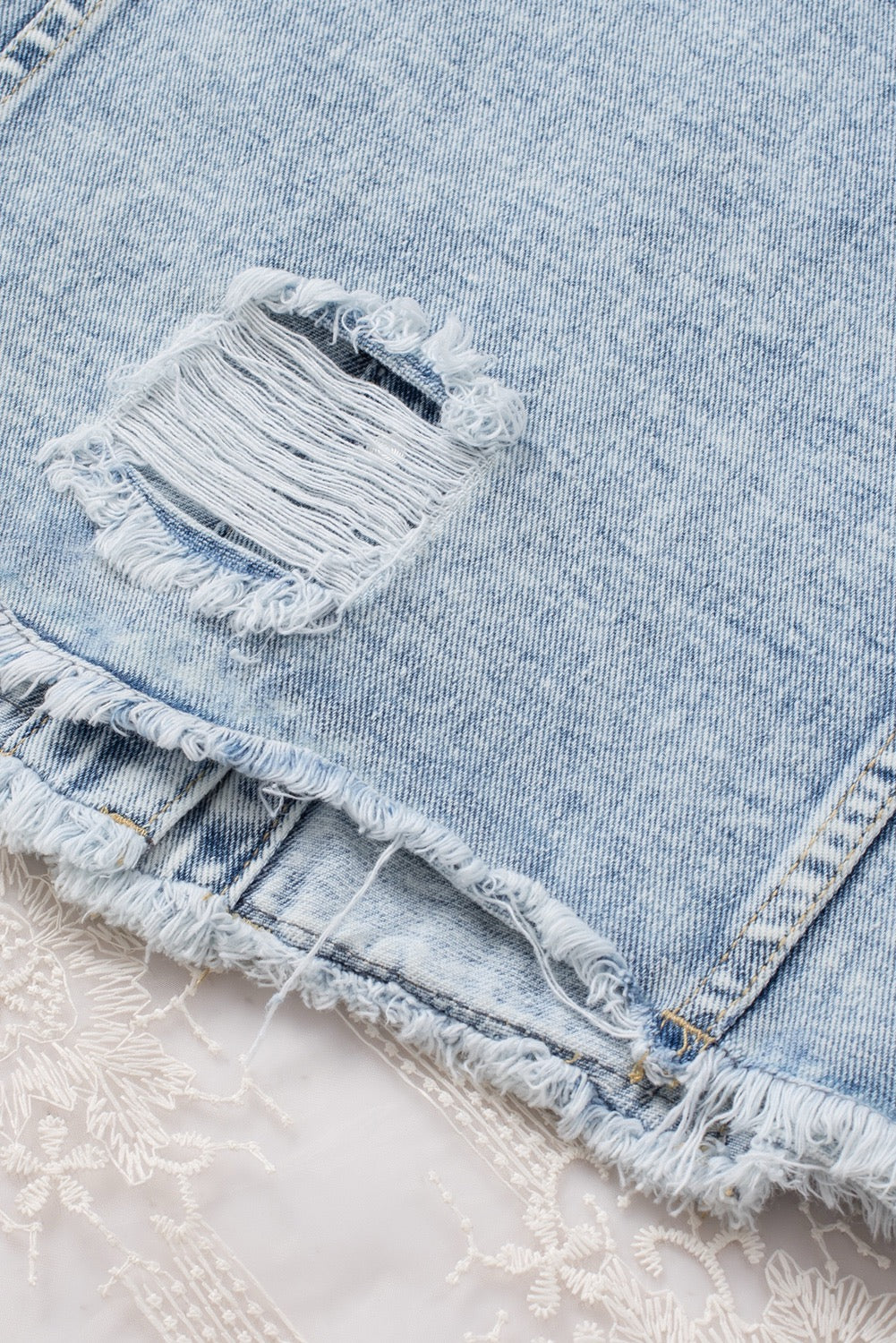 RAW HEM DENIM JACKET