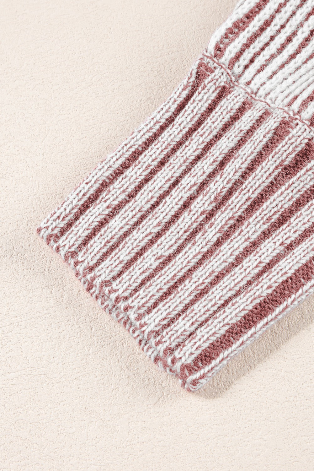 PREORDER RED DAHLIA STRIPED RIBBED KNIT BOATNECK BAGGY SWEATER