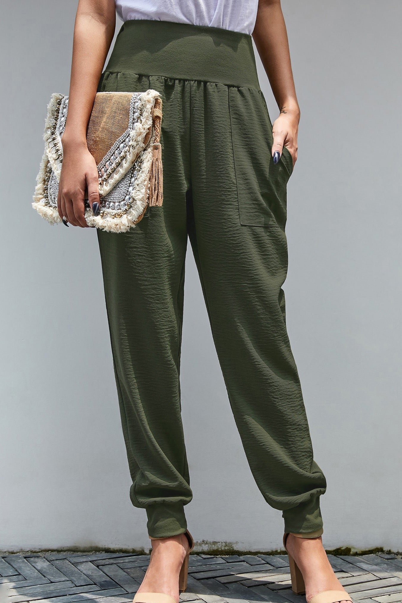 GREEN RELAXED FIT JOGGER