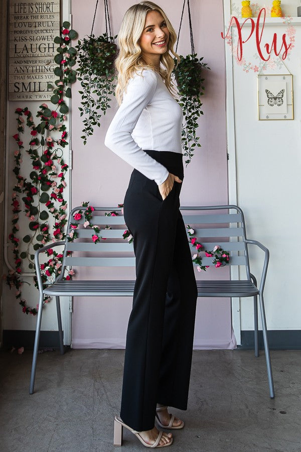 BLACK BOOTCUT DRESS PANT