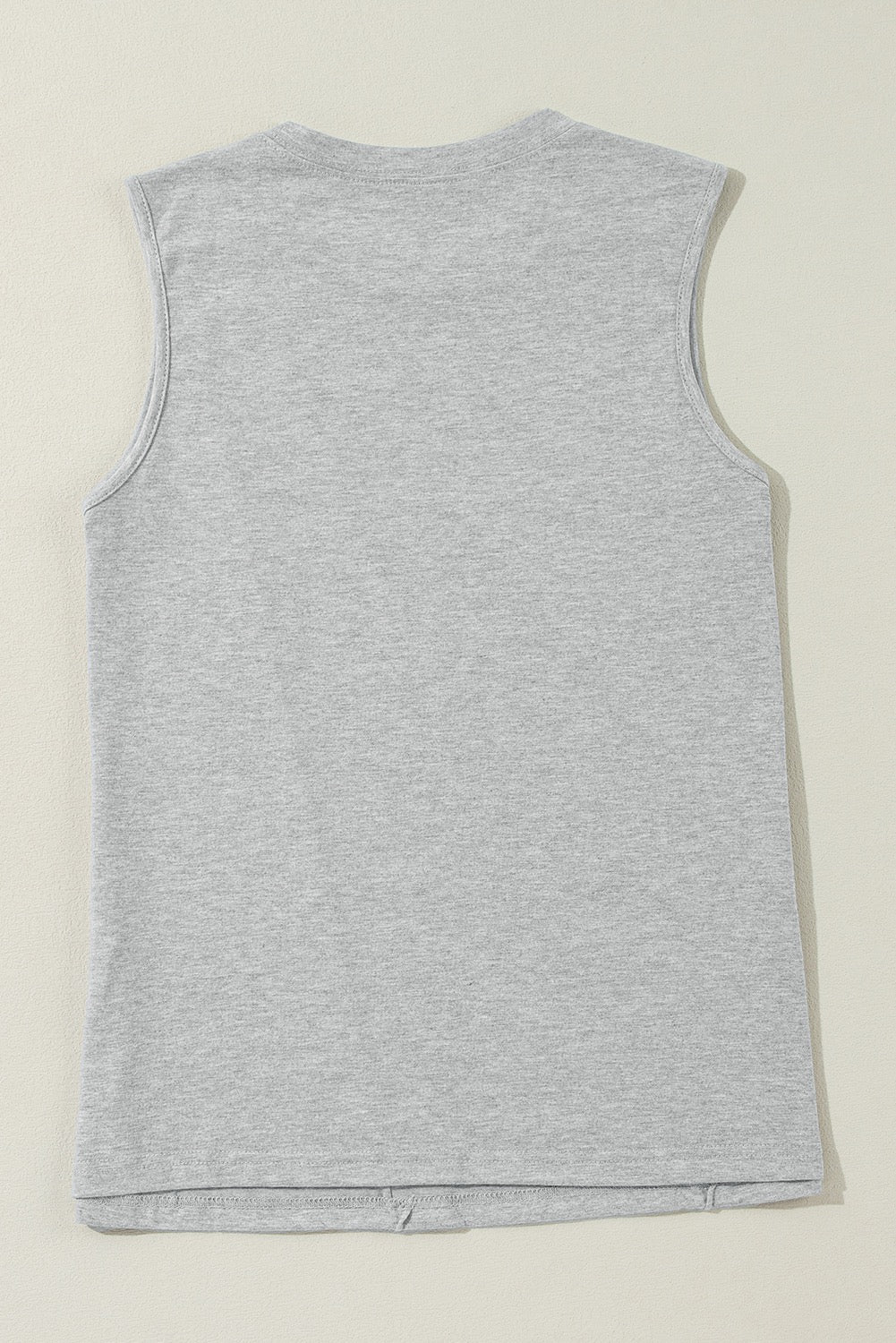 GRAY PLEATED TANK