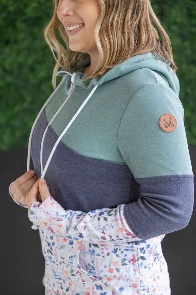 MICHELLE MAE FLORAL FULL ZIP HOODIE