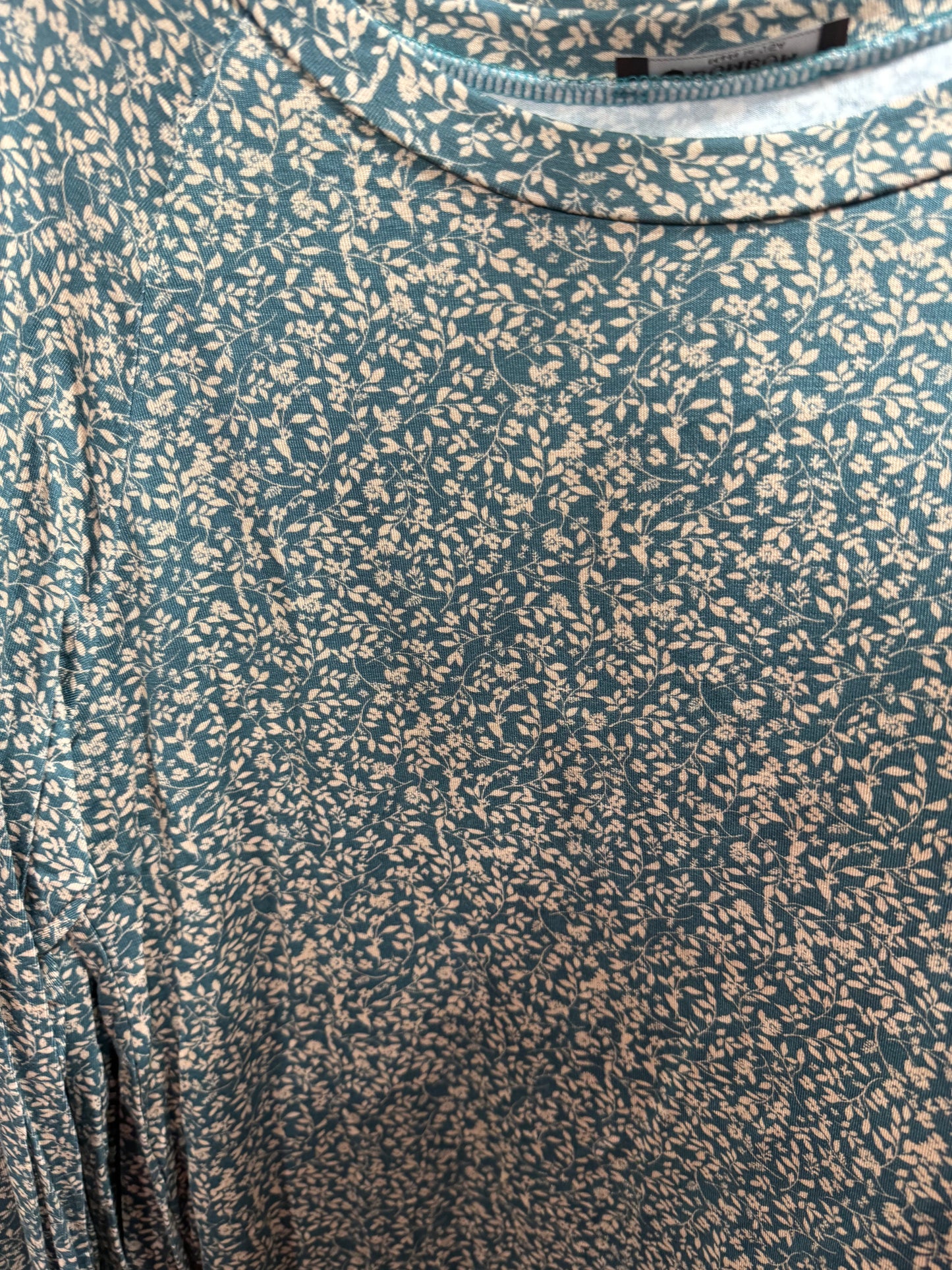 TEAL FLORAL TOP
