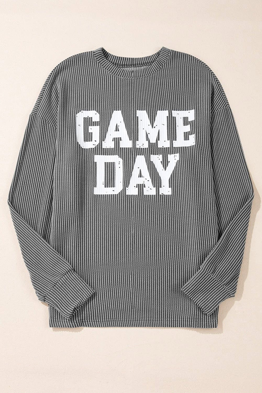 PREORDER DARK GREY GAME DAY LONG SLEEVE TOP