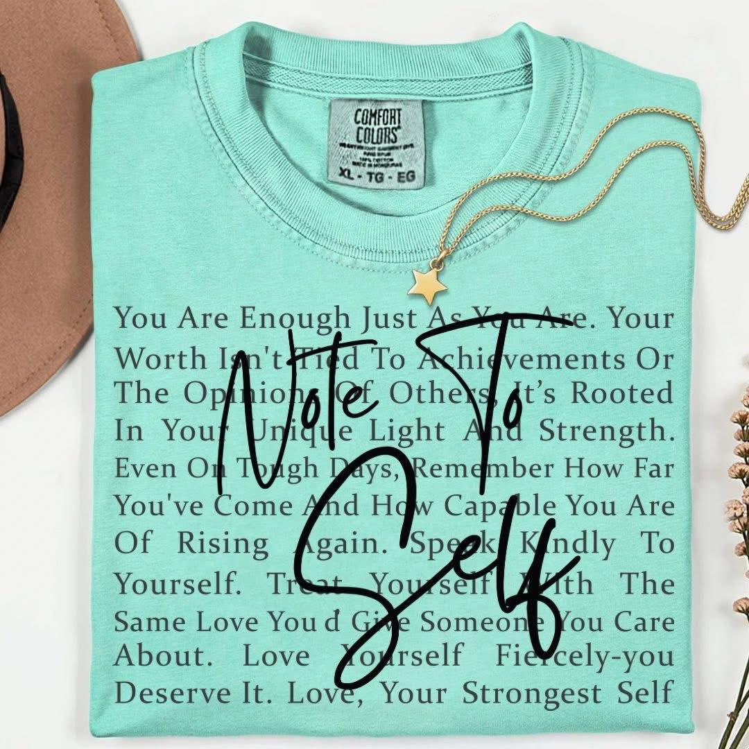 PREORDER NOTE TO SELF (2X Turquoise)