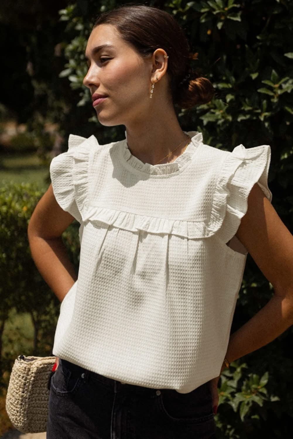 PREORDER RUFFLE TRIM TOP