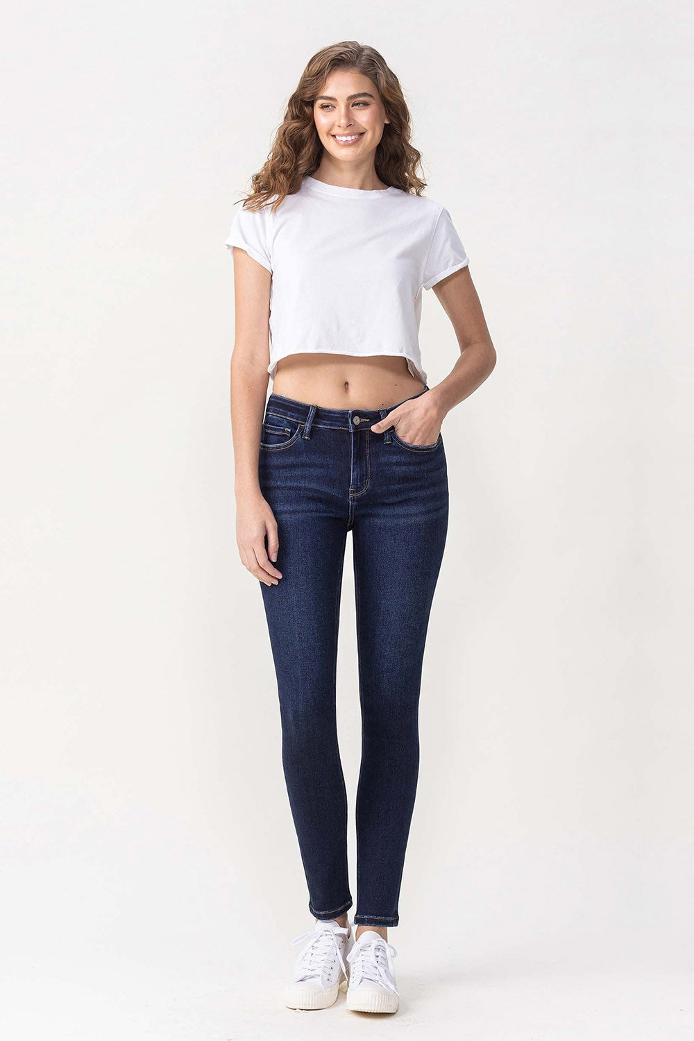 LOVERVET MID-RISE ANKLE SKINNY DENIM