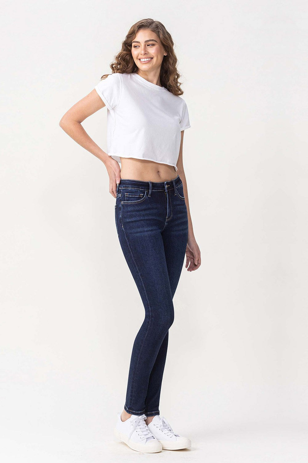 LOVERVET MID-RISE ANKLE SKINNY DENIM