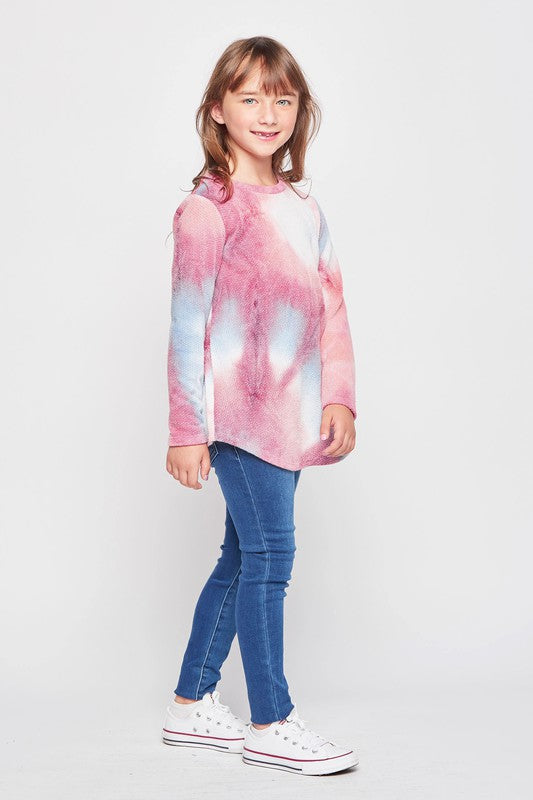 KIDS TIE DYE LONG SLEEVE TOP