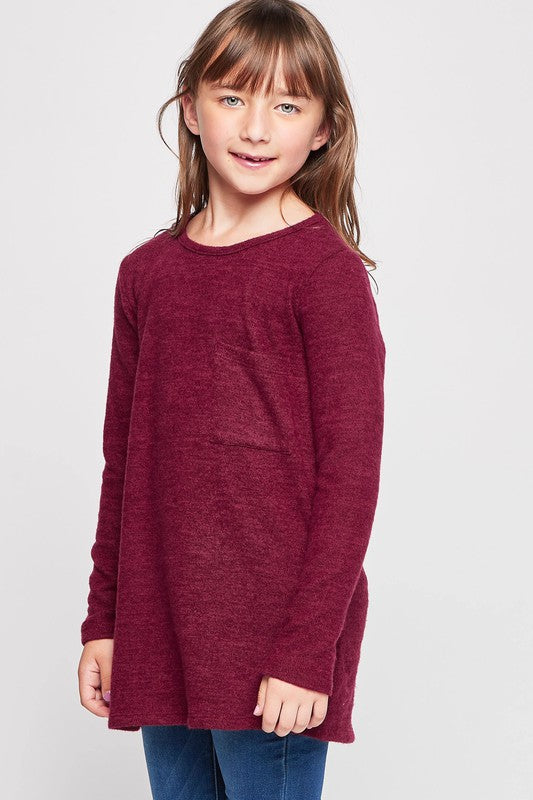 KIDS SOLID LONG SLEEVE TOP