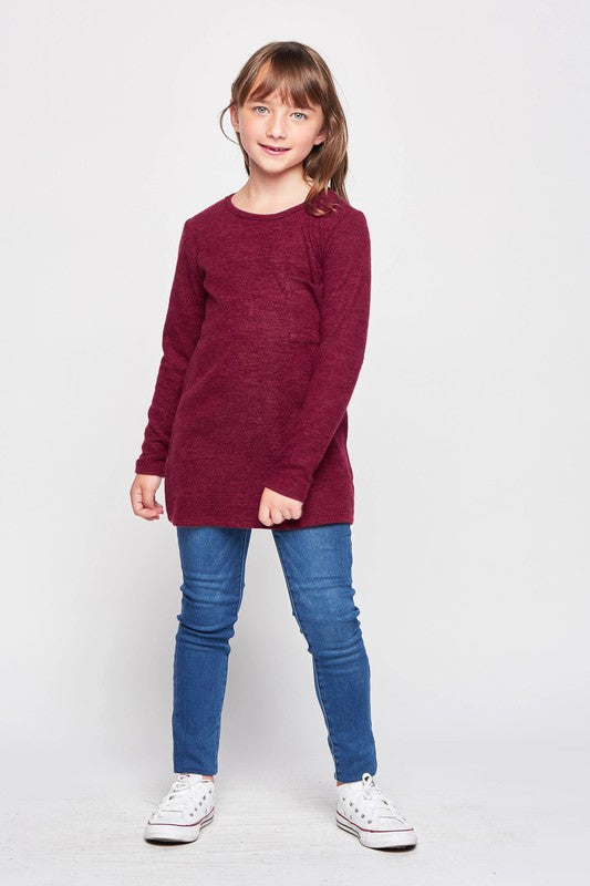 KIDS SOLID LONG SLEEVE TOP