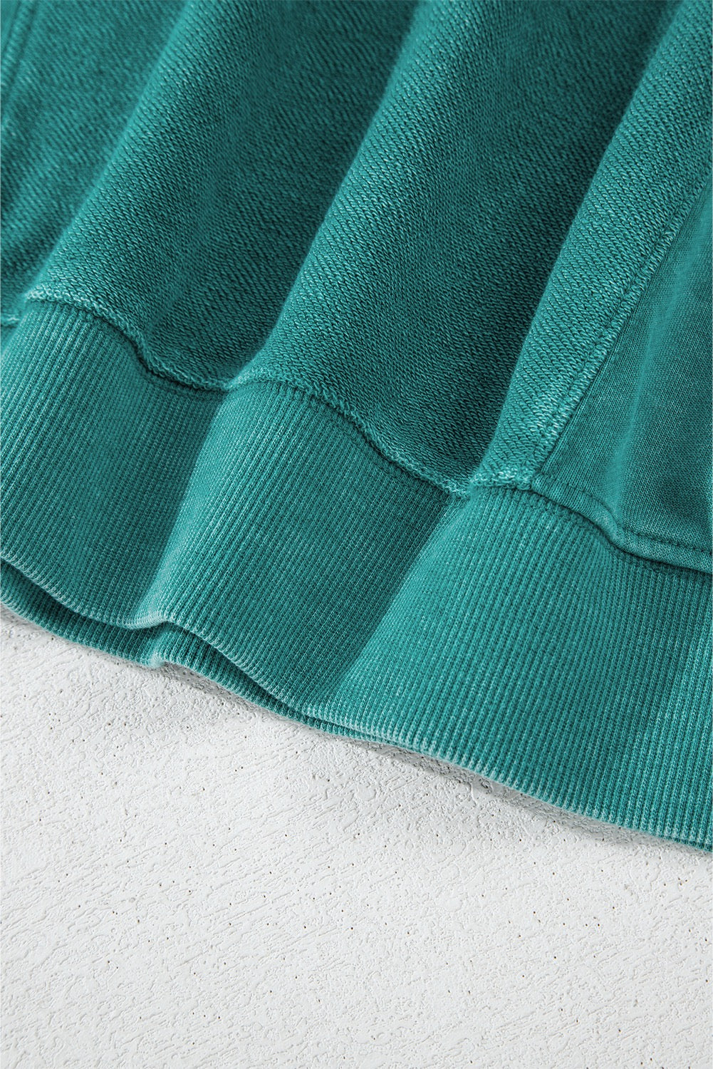 PREORDER TEAL NOTCHED DROP SHOULDER TOP