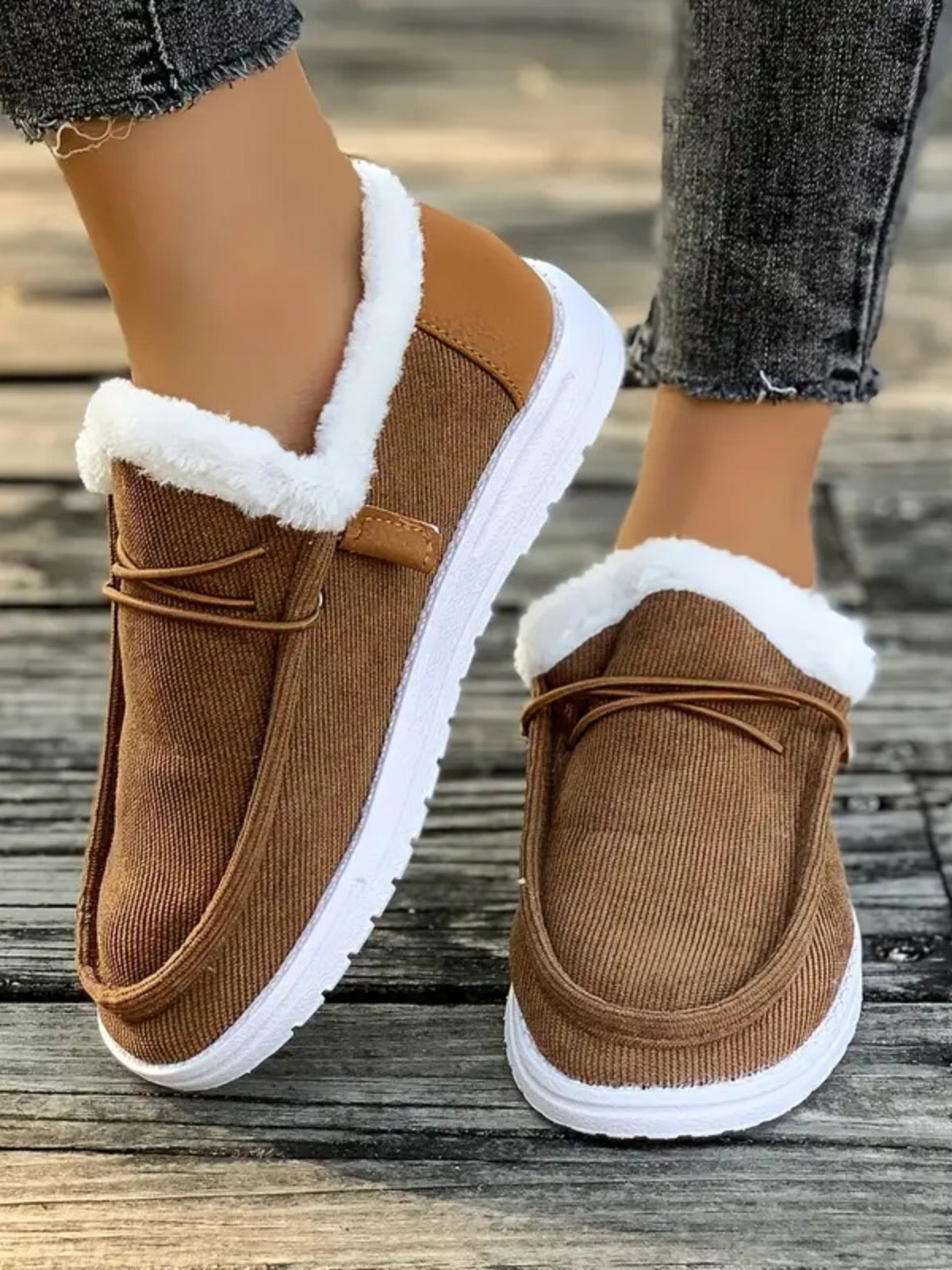 BROWN SLIP-ON SHOES