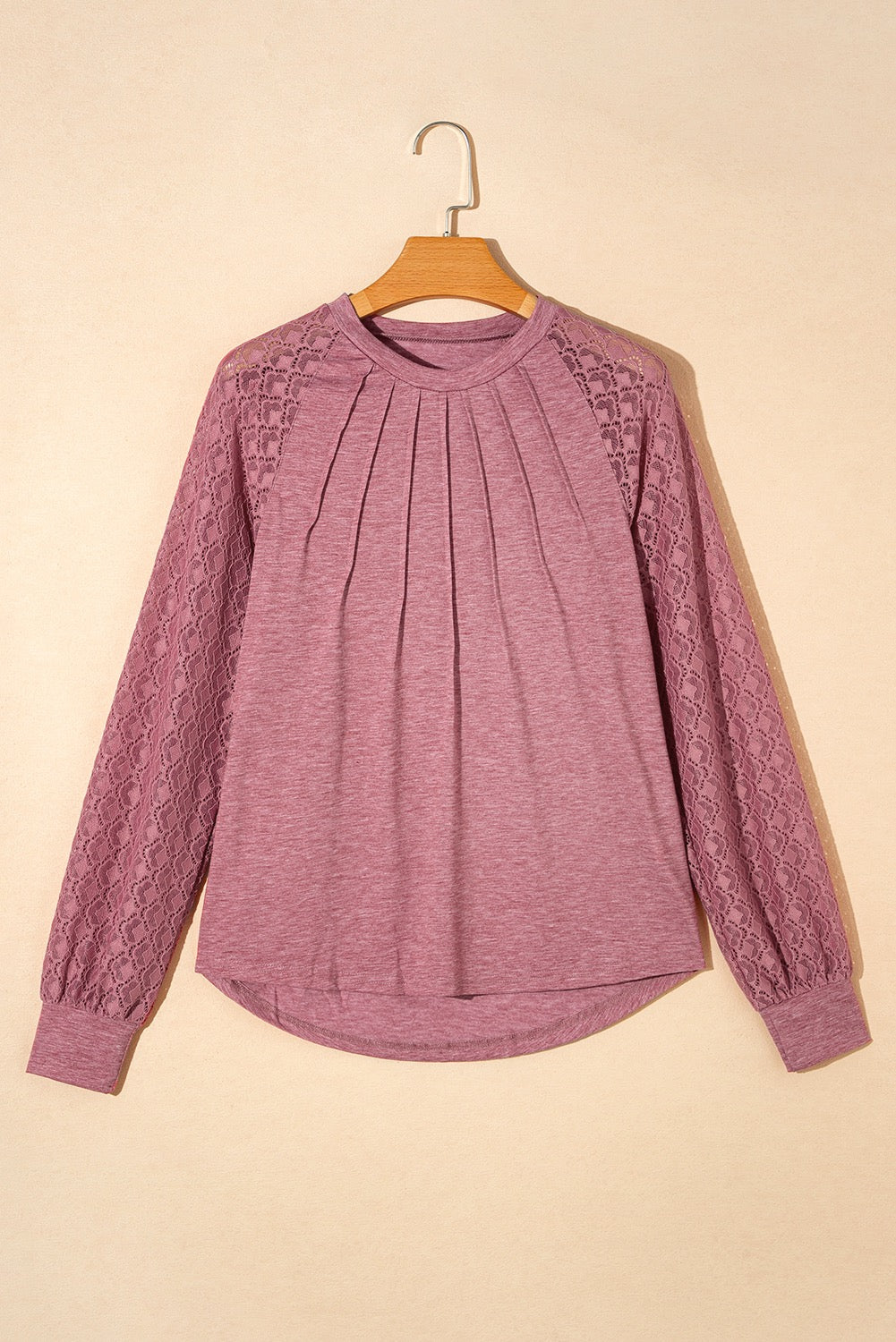 ROSE LACE RAGLAN SLEEVE TOP