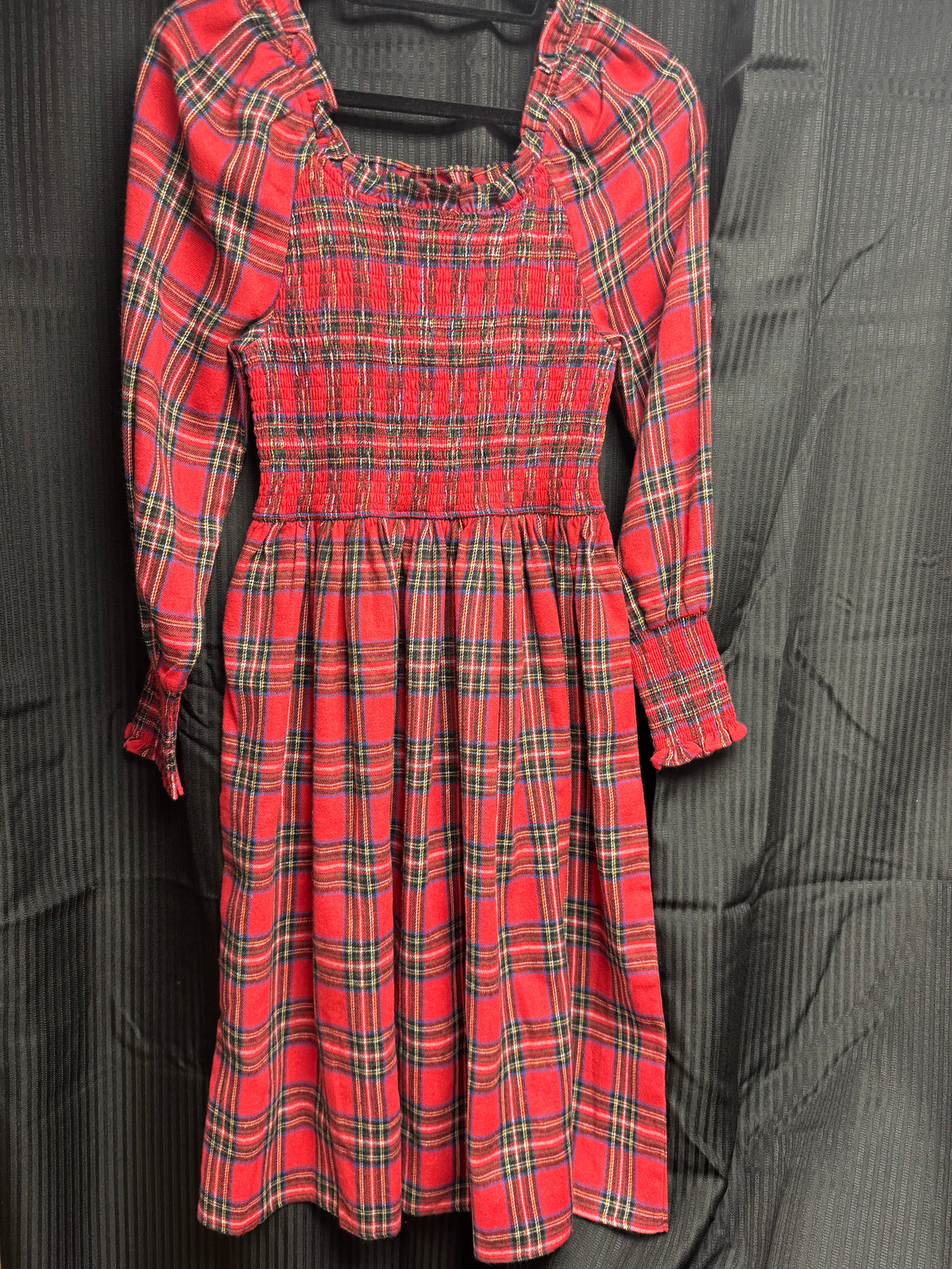 MICHELLE MAE PLAID DRESS SQUARE NECKLINE