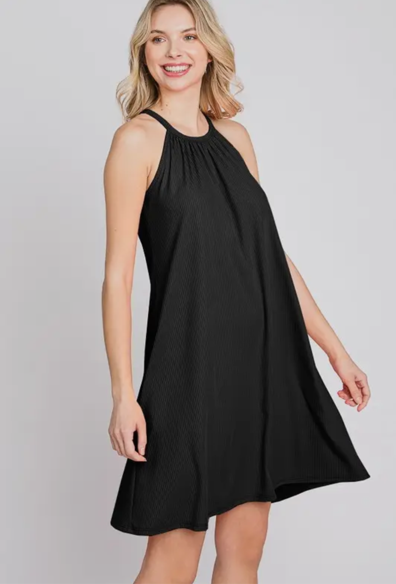 BLACK KEYHOLE DRESS