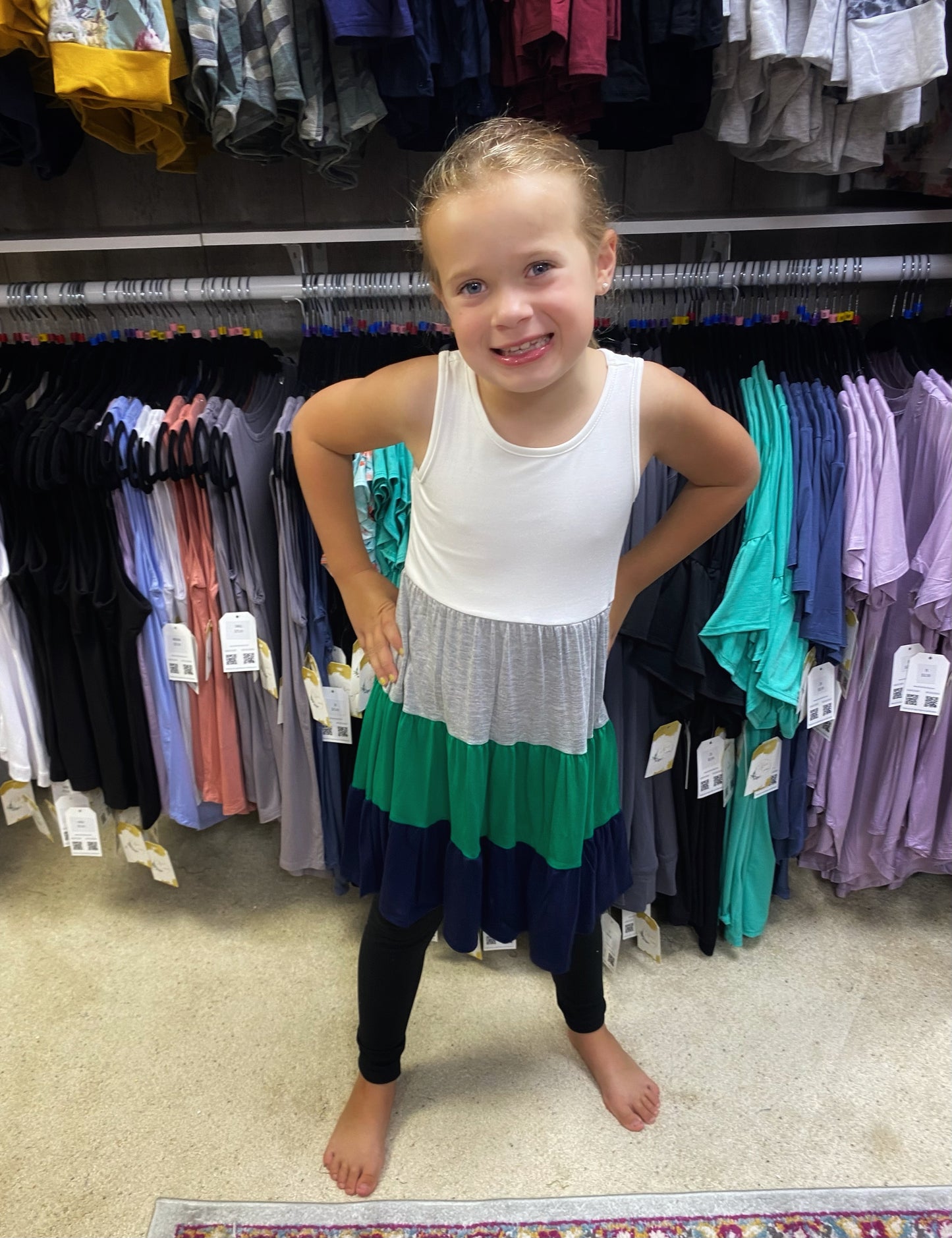 KIDS TIERED TANK DRESS