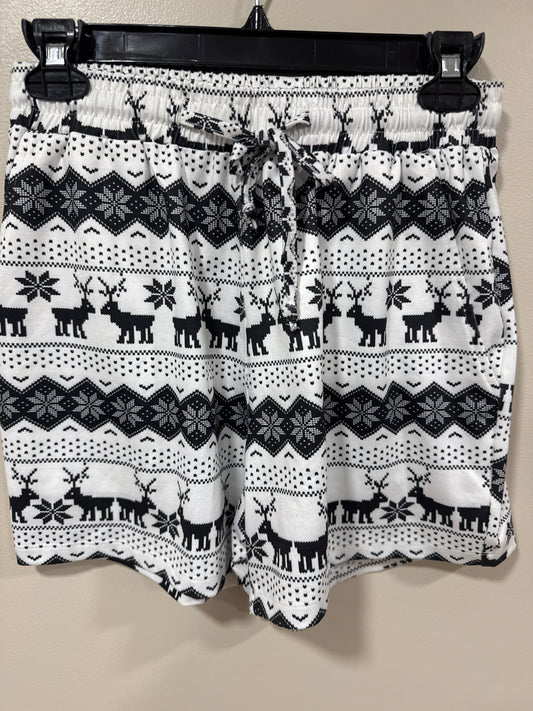 MICHELLE MAE WHITE HOLIDAY LOUNGE SHORTS