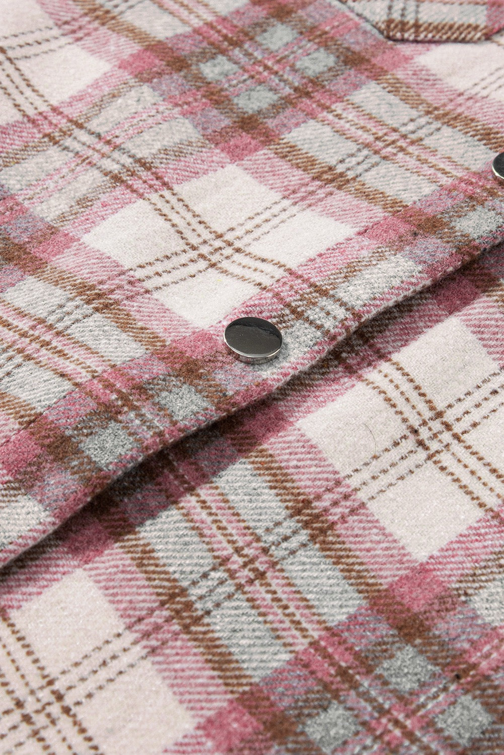 MULTICOLOR PLAID HOODED RAW HEM JACKET