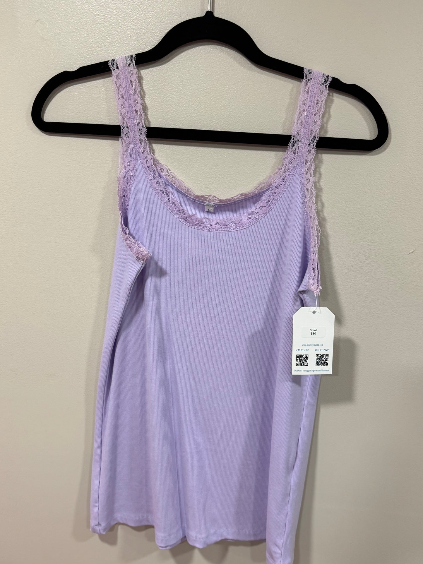 PURPLE LACE TANK
