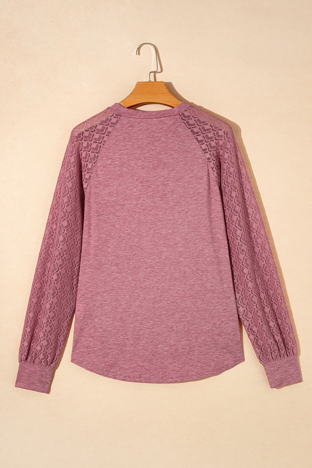 ROSE LACE RAGLAN SLEEVE TOP