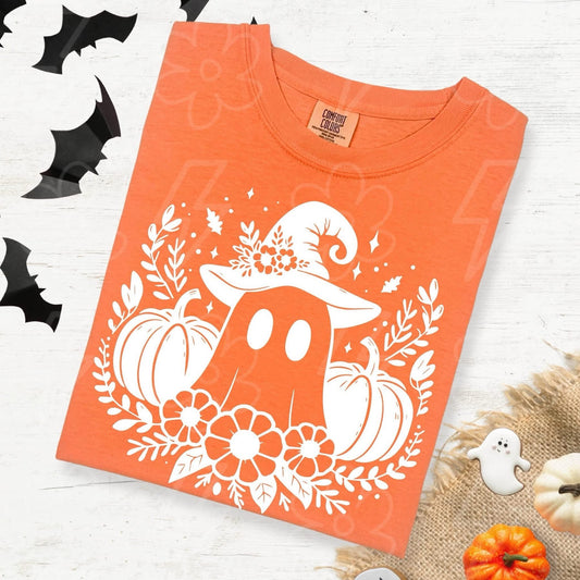 PREORDER GHOST PUMPKIN LONG SLEEVE T (Maroon)
