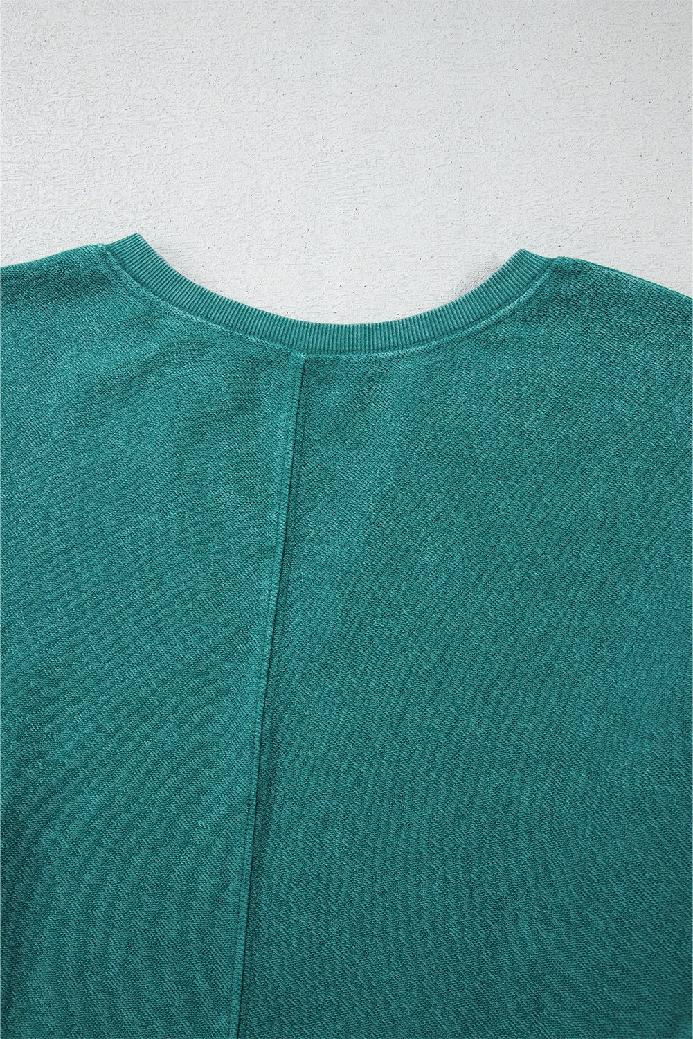 PREORDER TEAL NOTCHED DROP SHOULDER TOP