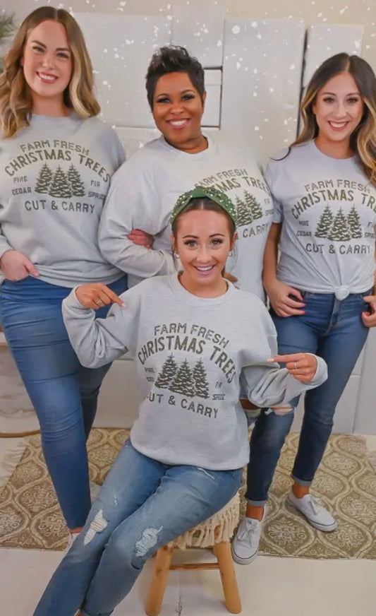 CHRISTMAS FARM FRESH TREE SWEATSHIRT