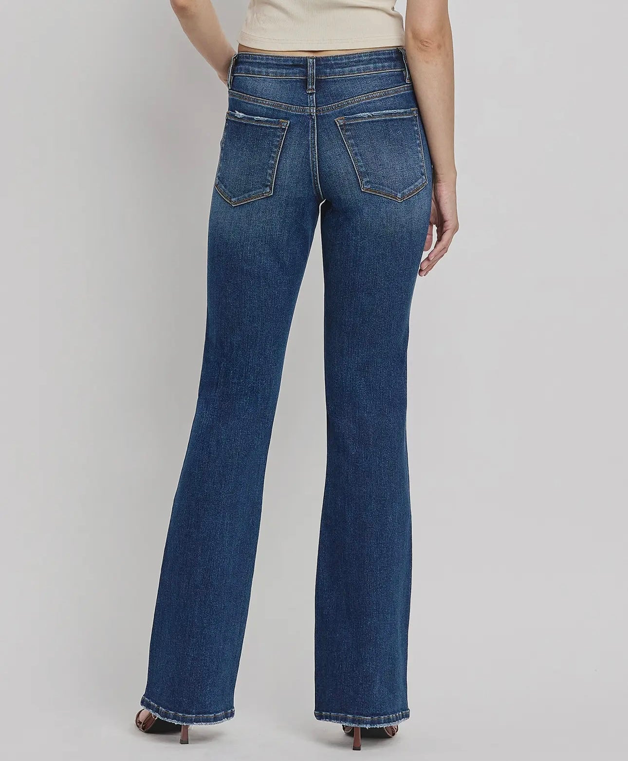 LOVERVET MID RISE RELAXED BOOTCUT DENIM