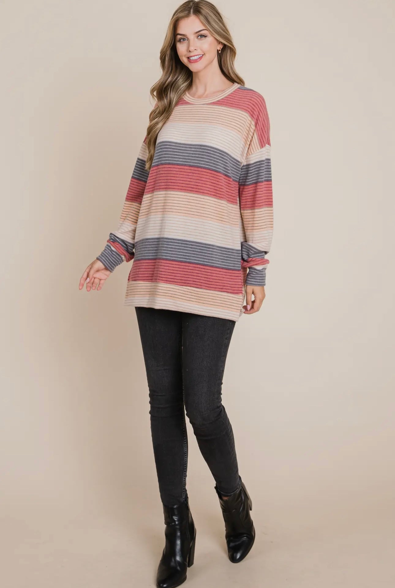 SOFT STRIPED PULLOVER