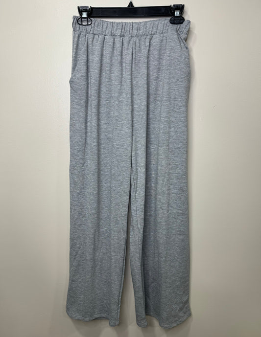 RELAXED FIT GRAY LOUNGE PANTS WITH POCKETS