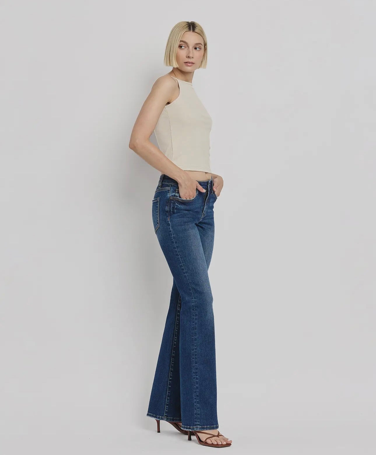 LOVERVET MID RISE RELAXED BOOTCUT DENIM