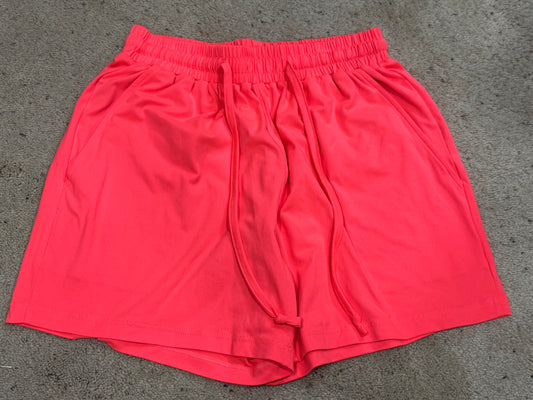 BUTTERSOFT NEON PINK/ORANGE LOUNGE SHORTS