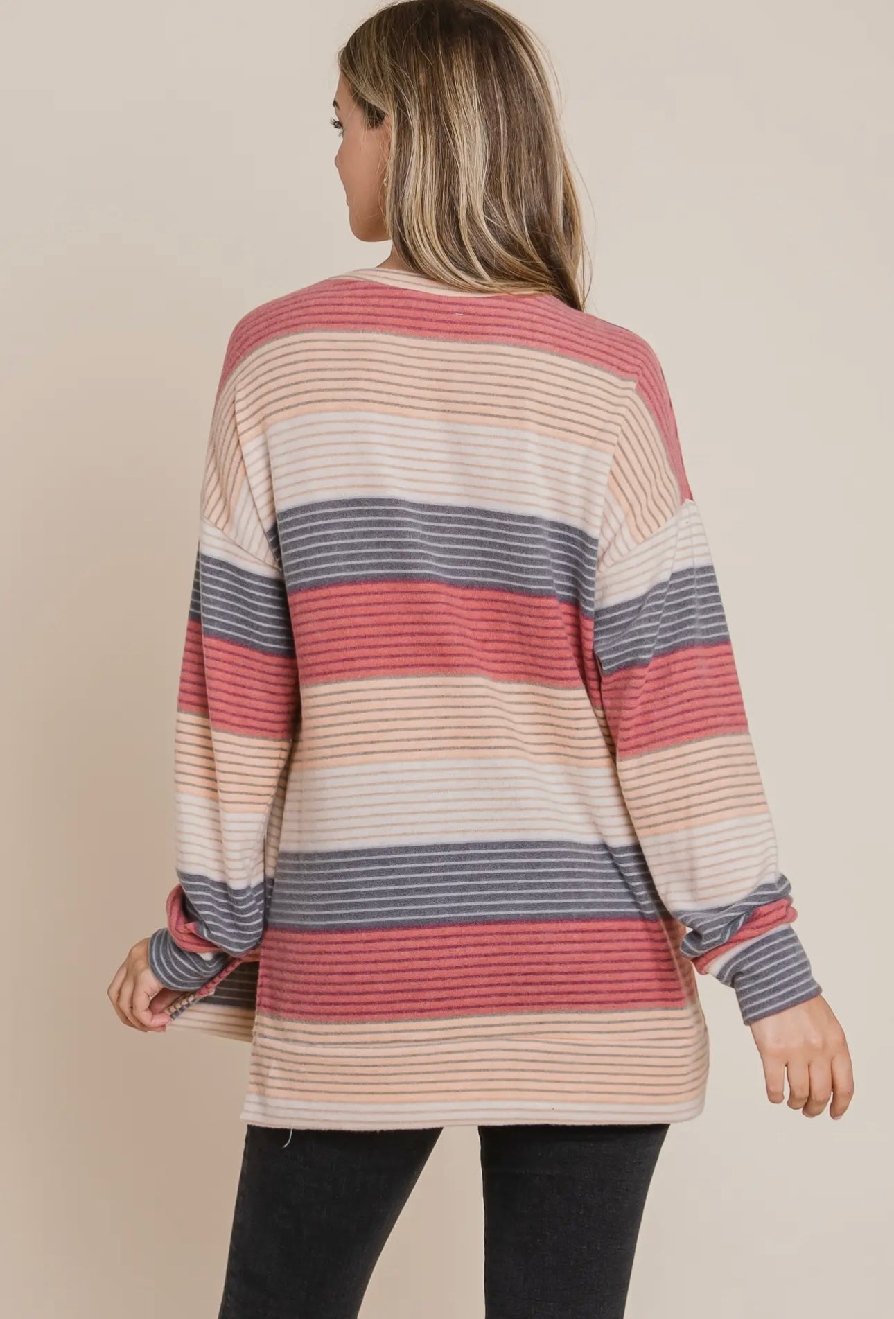 SOFT STRIPED PULLOVER