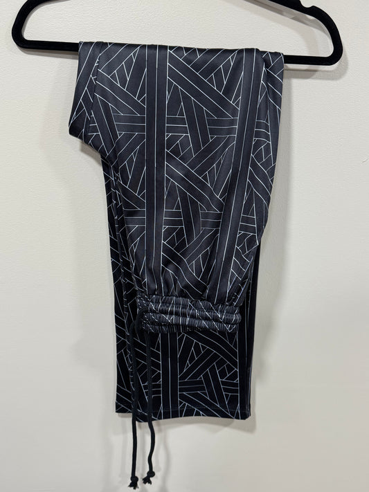 MICHELLE MAE BLACK ABSTRACT LOUNGE PANTS