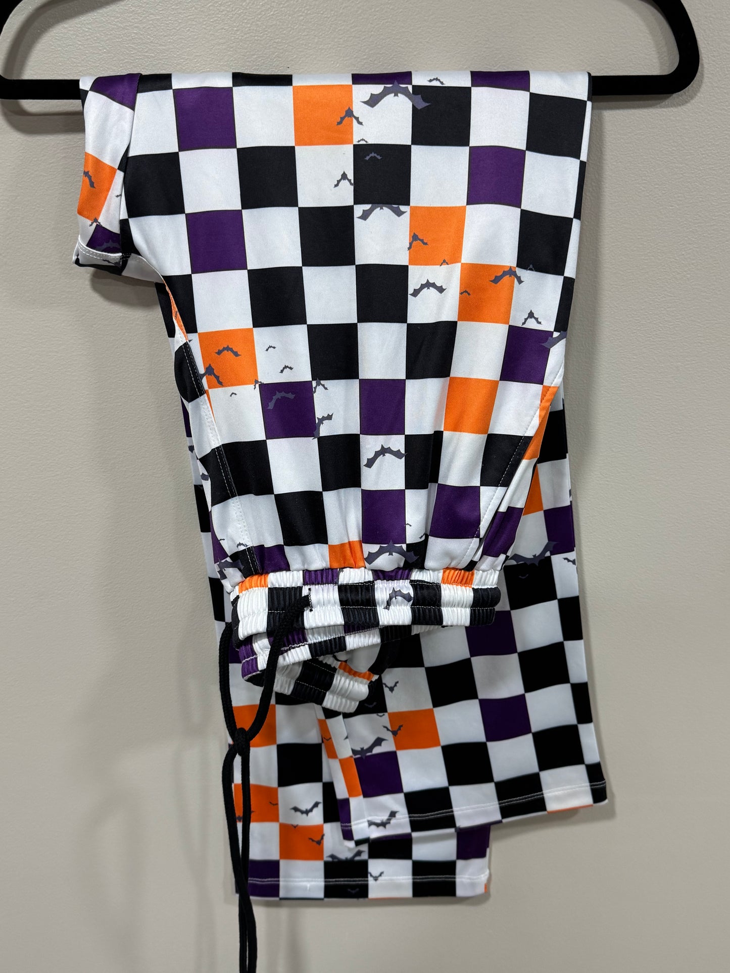 MICHELLE MAE CHECKERED BAT LOUNGE PANTS