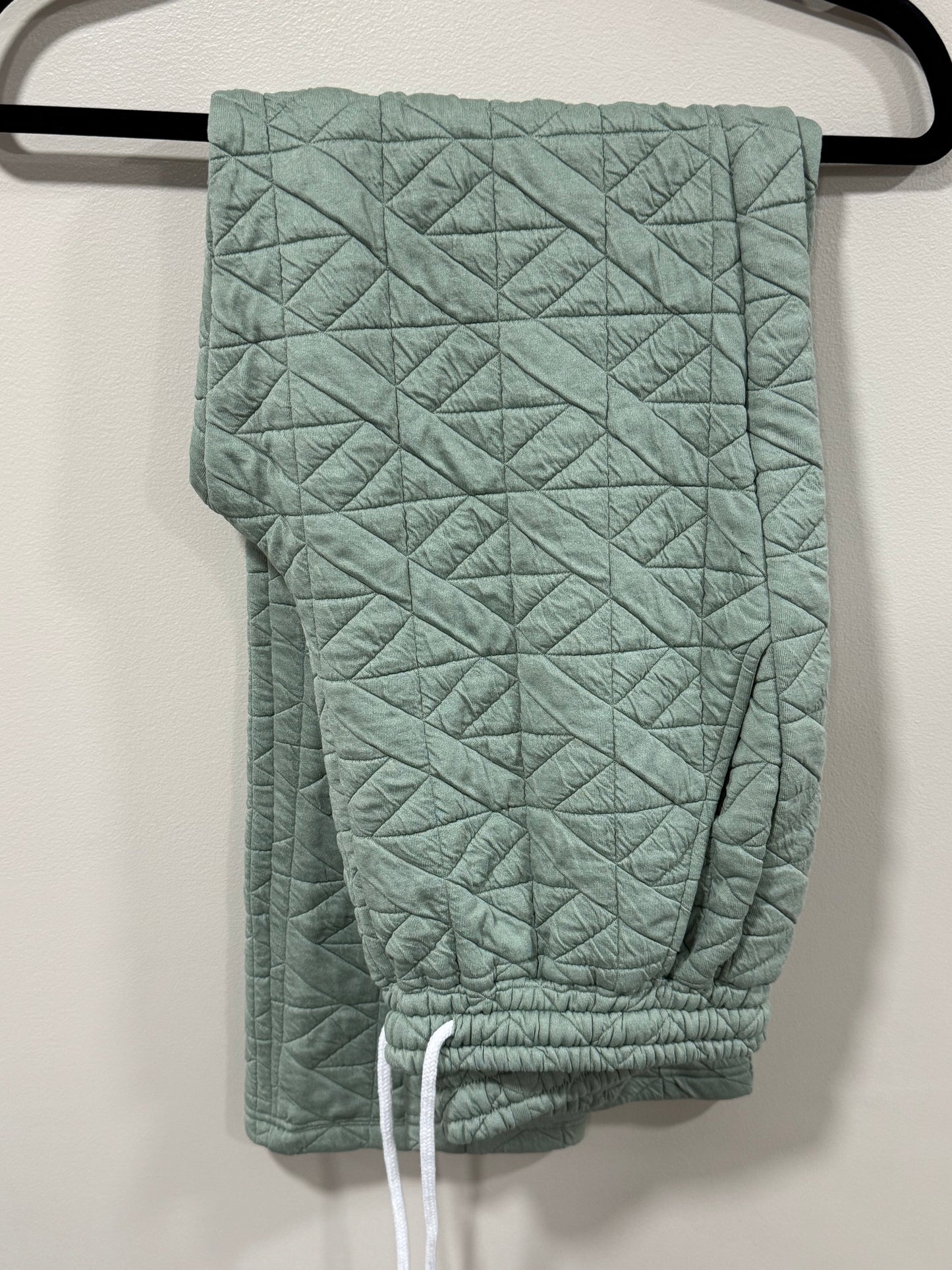 MICHELLE MAE GREEN QUILTED LOUNGE PANTS