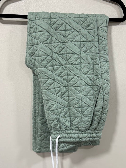 MICHELLE MAE GREEN QUILTED LOUNGE PANTS