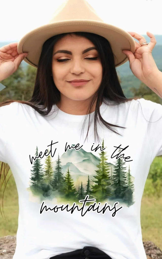 PREORDER MEET ME IN THE MOUNTAINS (2X Long sleeve white)