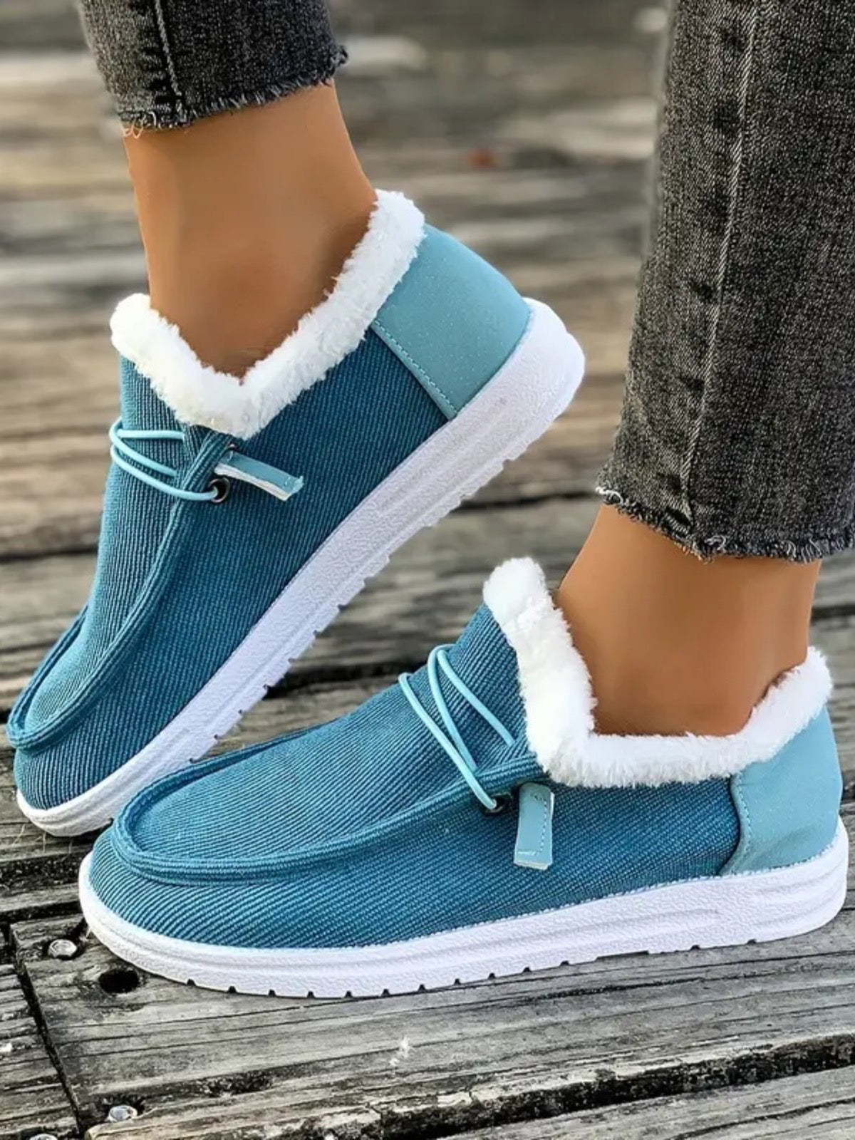 BLUE SLIP-ON SHOES