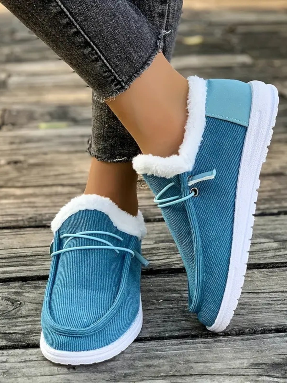 BLUE SLIP-ON SHOES