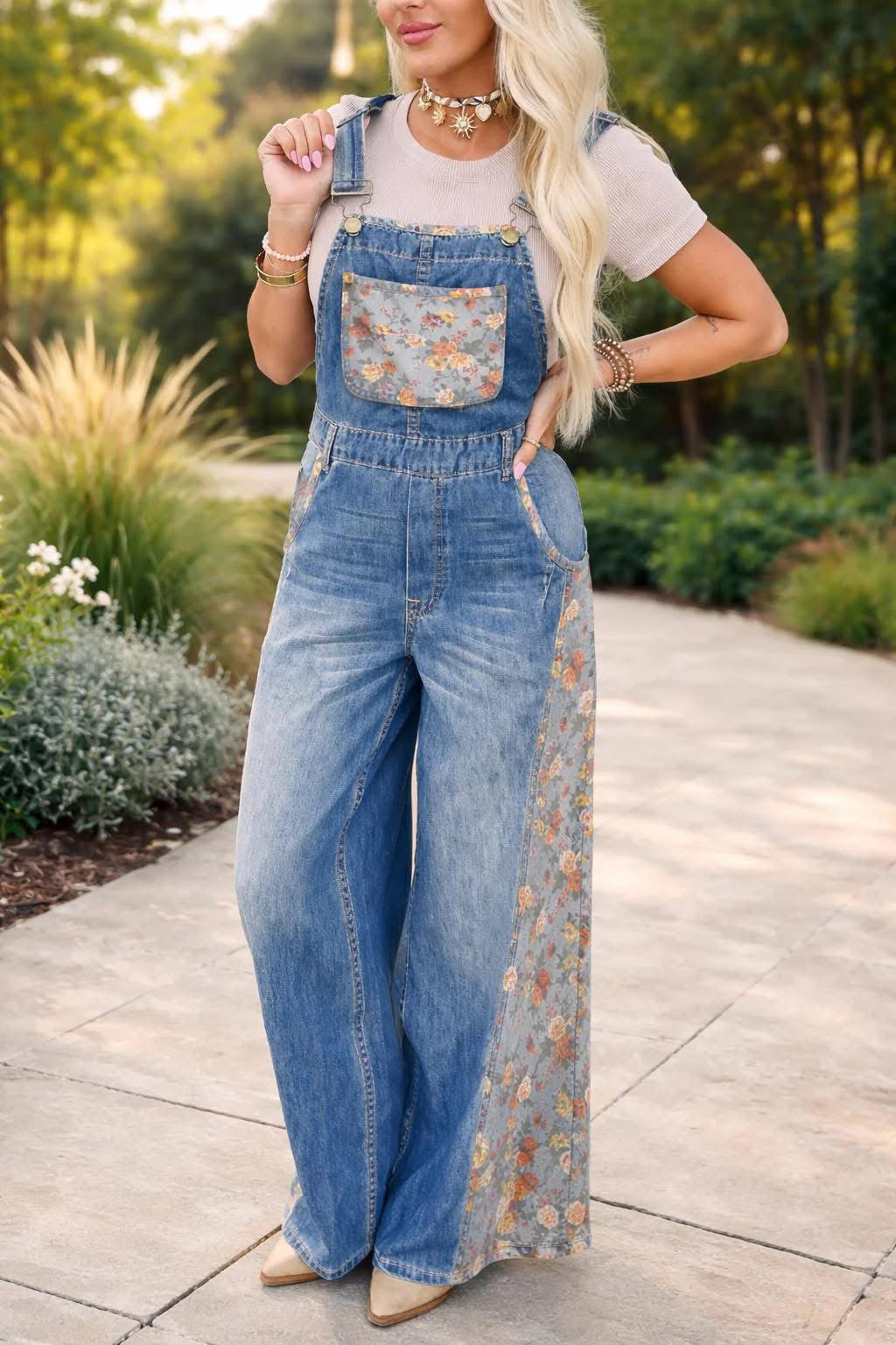 PREORDER FLORAL OVERALLS